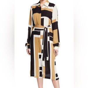 Lafayette 148 New York Black and Brown Dress